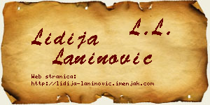 Lidija Laninović vizit kartica
